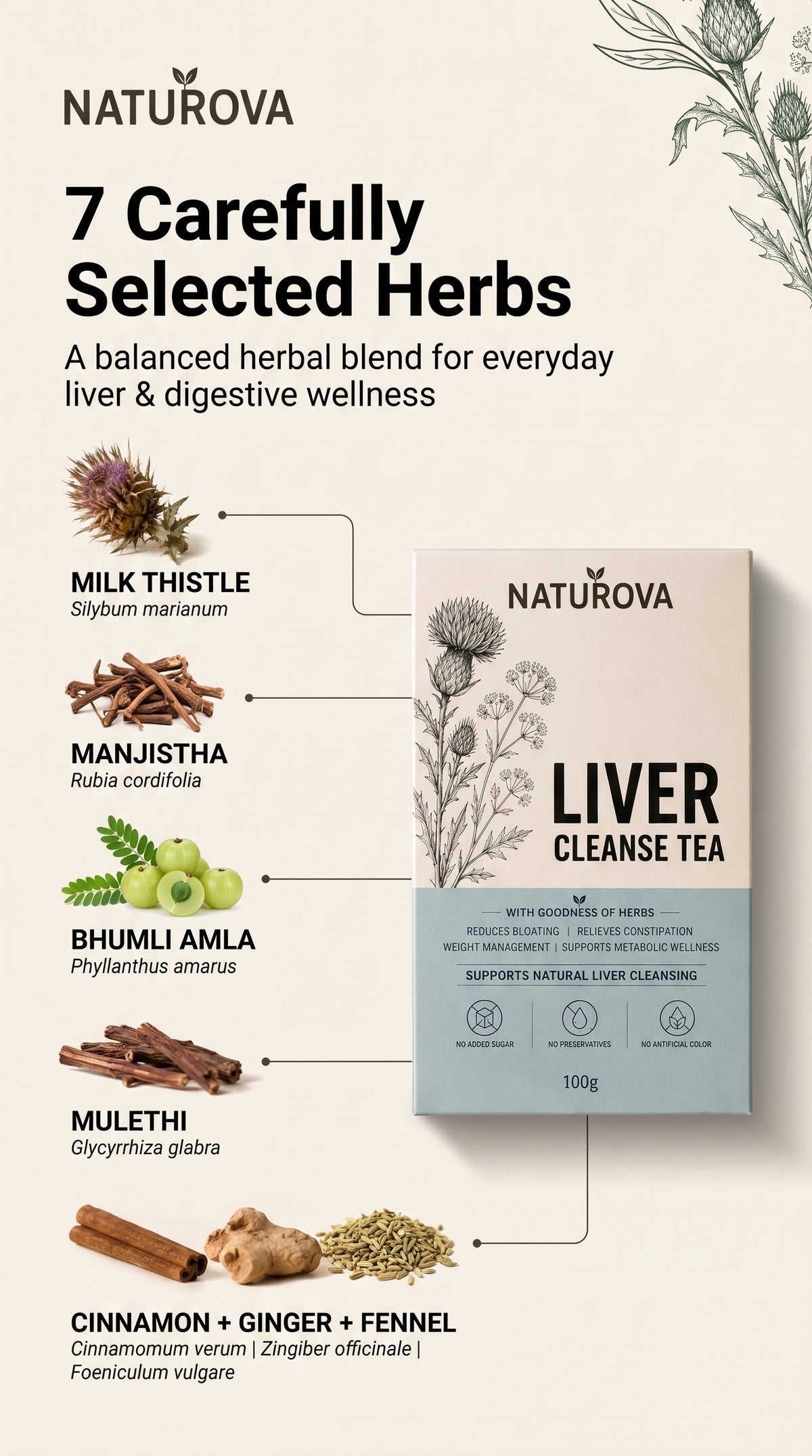 NATUROVA Liver Detox Tea